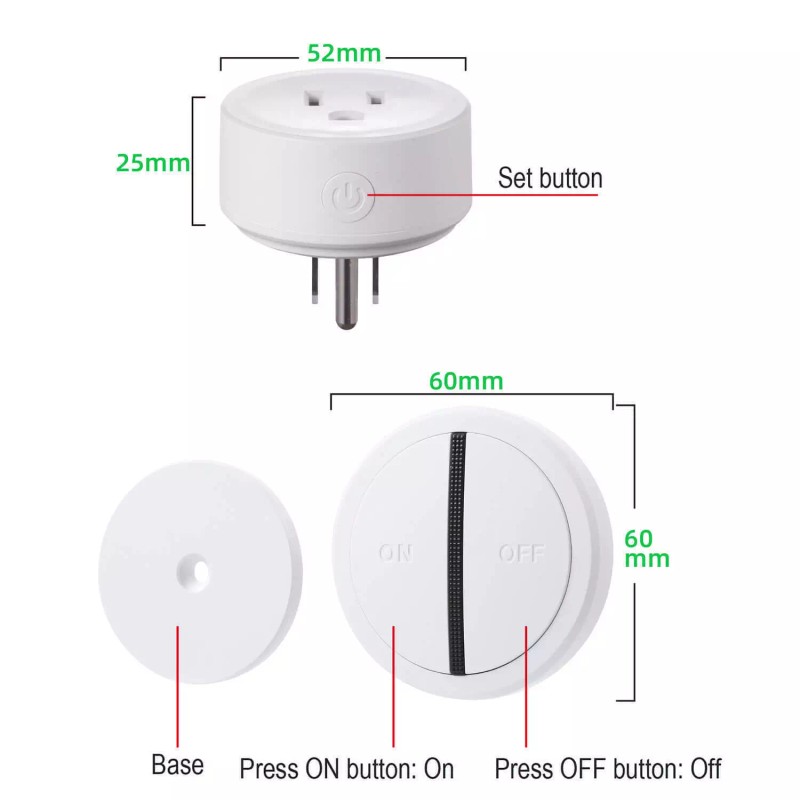 digi-office Wireless Remote Control Outlet Switch 500 ft long Range