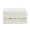 Five Queens Court Crete Washcloth 2Pc. Set, Pure White, 13X13