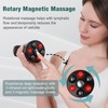Rotary Abdominal Massager with Heat & Red Light, Handheld Cordless