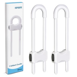 SPISPI Baby Proofing Cabinets,Cabinet Locks for Babies,Child Locks for Cabinets,Child Safety Cabinet Locks by SPISPI (Pack of 2)