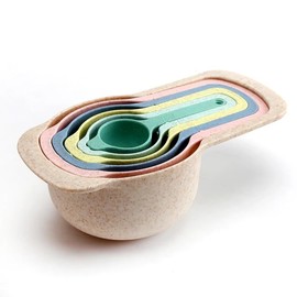 Mixing Bowls Set with Measuring Cups, Colander and Sieve. Ideal for Baking, Kitchen, Picnic Bowls, Preparing, Cooking and Serving Food, Nesting Bowls for Space Saving made from Eco- Friendly materials