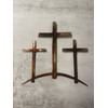 Three Crosses on a Hill Metal Wall Art (15" tall)