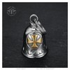 BOBIJOO JEWELRY - Clochette Moto Croix Templer Porte-Bonheur Mocy Bell