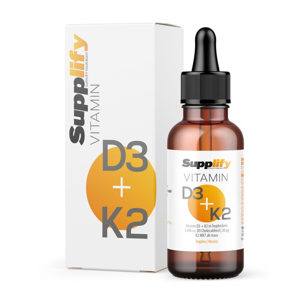 Vitamin D3 + K2 (30ml) - Hoch bioverfügbar & vegan
