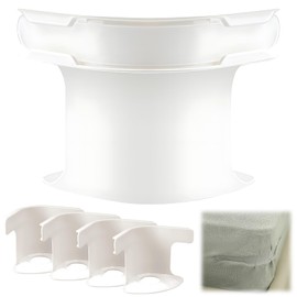 KAIYAYA Pack of 4 Fitted Sheet Holder Bed Sheet Holder with Closure Strips, Mattress Holder to Prevent Slipping, Durable Bed Sheet Tensioner, Bed Sheet Corner Lock for All Mattress Sizes (White)
