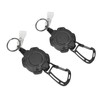 2 PCS Retractable Key Chain High Resiliency 31.5in Frosted Shell
