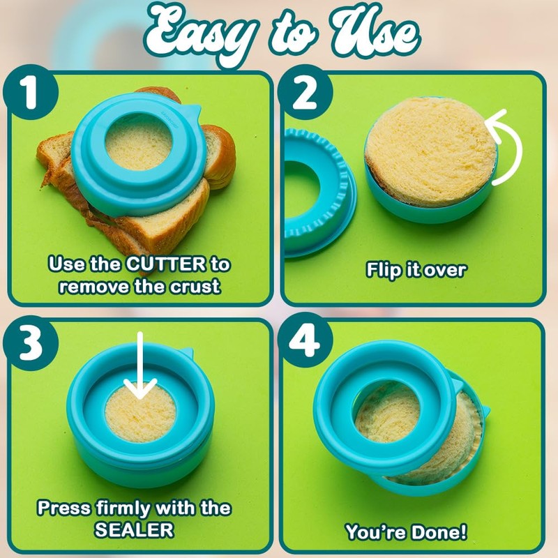 Sandwich Cutter and Sealer (Circle) - Crustless Sandwich Maker -