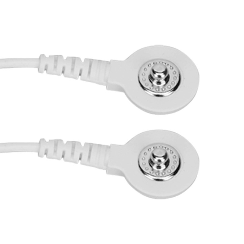20Pcs Electrode Wires 2.0in Portable Replacement Button Electrode Lead Wires
