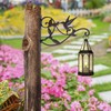 DEWEL Iron Plant Hangers, Outdoor Hanging Baskets for Plants, Decorative