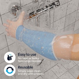 Box of 5 Reusable Waterproof Shower Arm Cast Cover Protectors, Half Arm