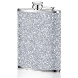 8oz Stainless Steel Flagon, Hip Flasks for Men, Hip Flasks for Women, Flask Alcohol, Hidden Alcohol Containers, Portable Alcohol Flask, Hip Flasks, for Climbing Camping Barbecue Bar Party (Silver