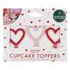 Ginger Ray Wooden Heart Cupcake Toppers Decorations Pack of 6