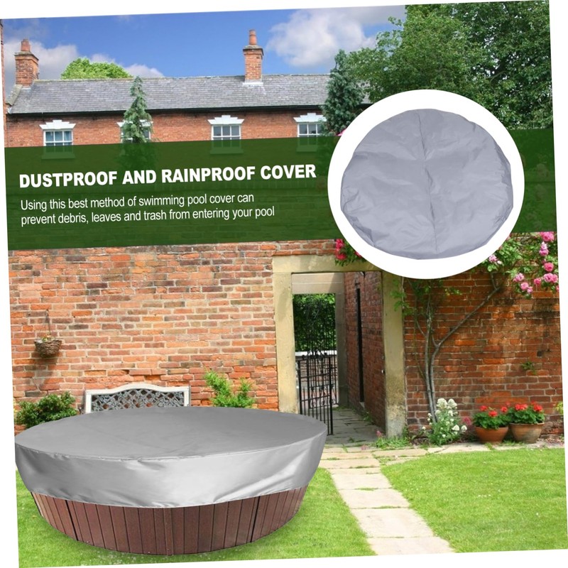 Outanaya 1Pc Round Hot Tub Cover Outdoor Bathtub Protector Durable