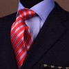 Business to Business Red & Light Blue Formal Business Striped