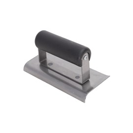 MARSHALLTOWN QLT Curved End Hand Edgers, Plastic Handle Material, 152mm Length, 76mm Width, Carbon Steel Blade Material, 10mm Radius, 13mm Lip, CE384P