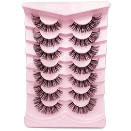 Natural Lashes Natural Eyelashes Short Eyelashes Natural Look False Eyelashes Wispy Eye Lashes 14-17mm Small Lashes Fake Lashes (BT01)