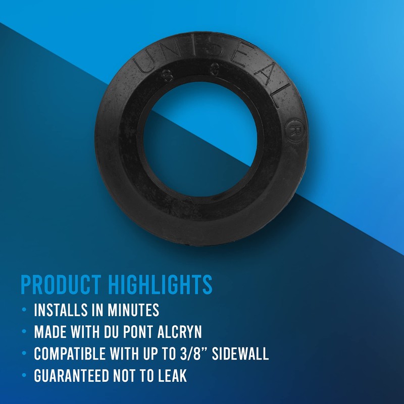 1" UNISEAL Flexible Tank Adapter (Bulkhead) - 2 Pack