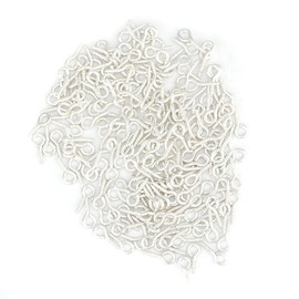 200pcs ojo pines tornillos ojetes ganchos roscados bails hallazgos para arcilla, resina, grano, fabricación de joyas de plástico(Silver)