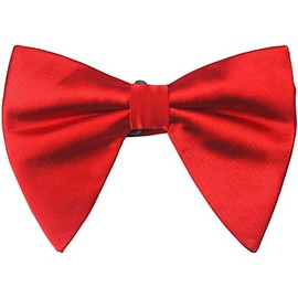 Satin Silk Oversized Bow Tie Solid Color Formal Tuxedo Big Bowtie
