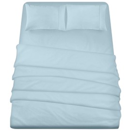 Utopia Bedding Bed Sheet Set - 3 Piece Twin Bedding - Soft Brushed Microfiber Fabric - Shrinkage & Fade Resistant - Easy Care (Twin, Spa Blue)