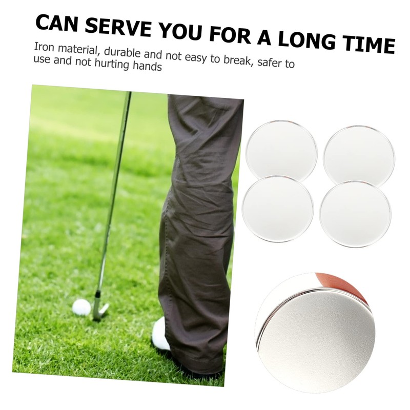 NOLITOY 4Pcs Golf Ball Markers Iron Positioning Tools Waterproof Alignment