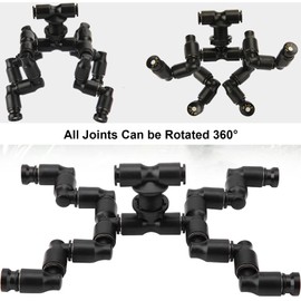 Guolich Reptile Fogger Mist Sprinkler, Terrarium Accessories, Adjustable Pet Cooling Nozzle, 360 Adjustable Mist System, Cooling Humidification Anti-Drying, for Reptiles/Plants/Flowers (4 Nozzles)