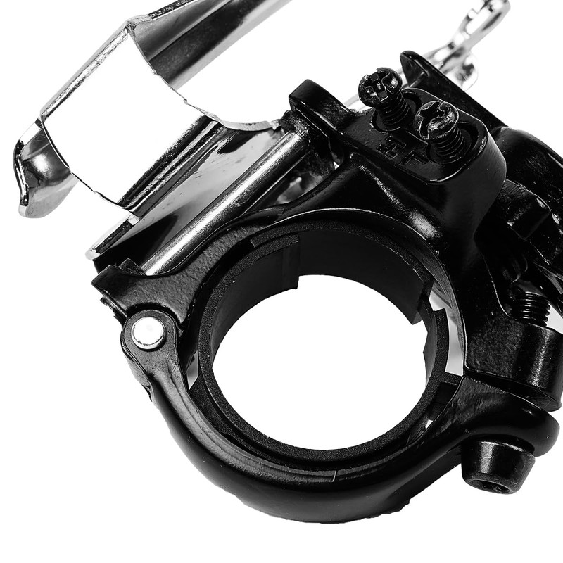 Ieron 3-Speed Bike Front Derailleur, Top/Bottom Pull, Fits 31.8/34.9mm Tubes,