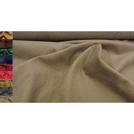 StoffBook Cotton Wide Corduroy - Genuacord - Cord Fabric Fabrics, C237 (Light Brown)