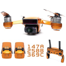 WRAPGRADE MONO Skin Seal for DJI Spark Full Wrap Combo (BUTTERFLY COPPER [Gloss Metallic])