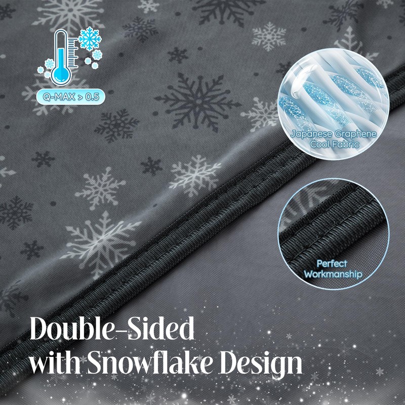 OIGAE Cooling Blanket with Double Sided Cold Effect Bed Throw