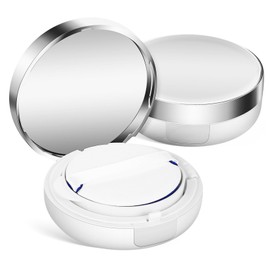 WOONEKY Makeup Powder Container Silver Edges Portable Powder Puff Box Small Refillable