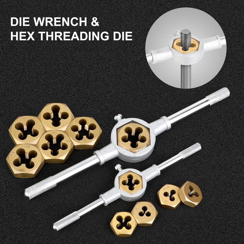 WYNNsky Die and Tap Set in SAE and Metric, Hex