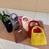 Imported Simple & Cute Knit Fabric Bag - Korean Style for Christmas Vibes & Trips (lf1203) Free Size/SKU-07 Grey-Mini 2ea