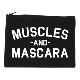 Muscles And Mascara Workout Gym Cosmetic Makeup Bag Black Large