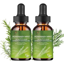 Aceite Esencial Romero: Aceite de Romero para el Cabello-2PCS 60ml Hair Rosemary Oil,Esencial para Cuidado de la piel Crecimiento del Cabello de Aromaterapia Rosemary Oil