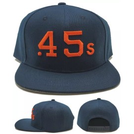 Royal Retros Houston Colt .45s Astros New Royal Retros CSTM Blue Orange Era Snapback Hat Cap