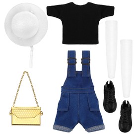 Geyoga Doll Clothes 11.5 Inch Girl Doll Accessories Casual Wear Clothes Outfits with Shoes Socks Hat Bag Top Jumpsuit Set Gift for Kids(Classic Style)