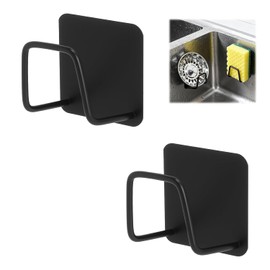 Set of 2 Sponge Holder Kitchen No Drilling Black Sponge Holder Sink as Cloth Holder Sink for Kitchen Sink, Space-saving Sponge Tray Kitchen and Kitchen Organiser Sink