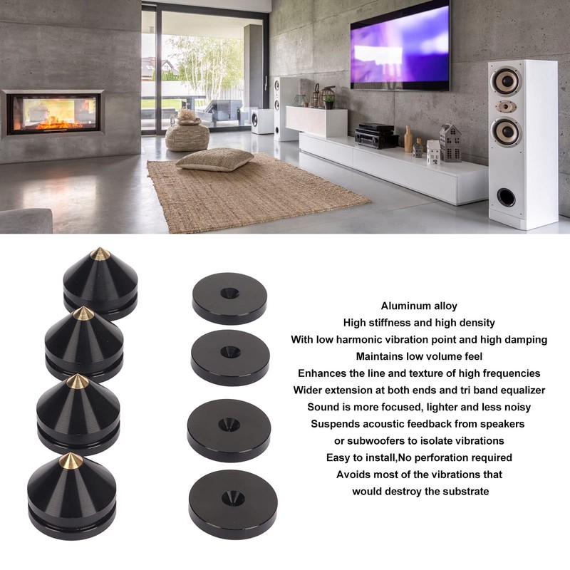 Aluminum Alloy Speaker Stands Shockproof Adjustable Isolation Feet for Turntable