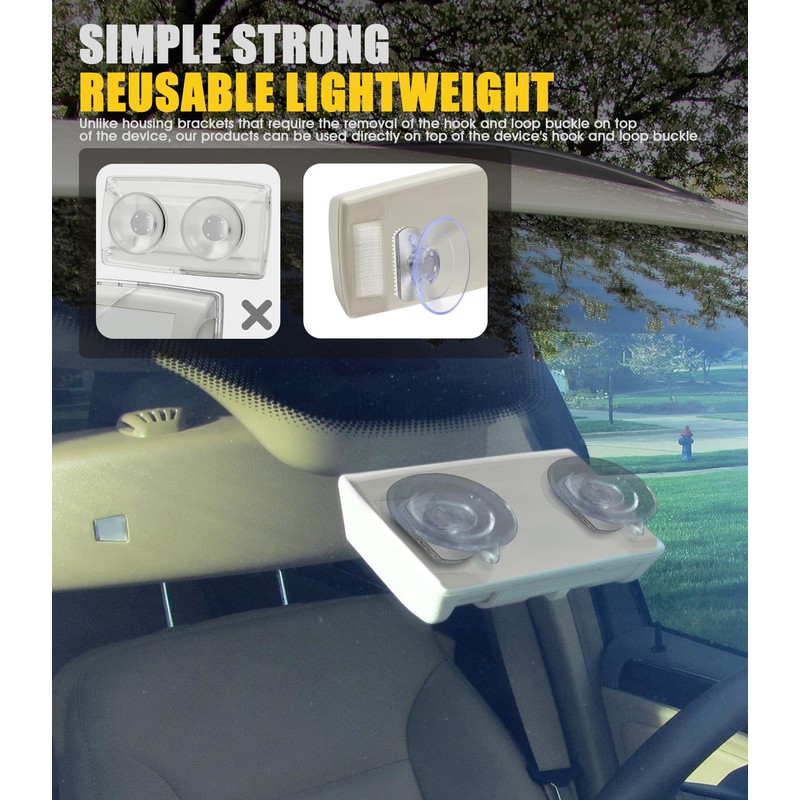 (2 Sets) Orzero Windshield Holder for EZ Pass/IPass/IZoom - Easy