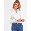 ANRABESS Blouse for Women Dressy Casual Puff Long Sleeve Shirts
