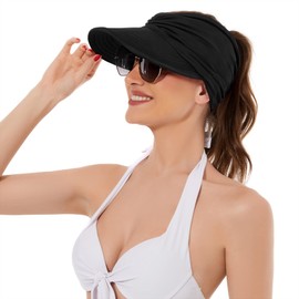 Zando Women's Baseball Cap, Women's Hats, Hats & Caps for Women, Women's Summer Peaked Cap, Women's Visor Cap, Women's UV Protection Hat, black-white, Unit size