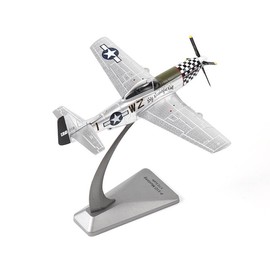 P51-D Mustang 1/72 Metal Airplane Model Kit with Stand WWII Diecast Fighter Model Vintage Prebuild (Big Beautiful Doll) Collectible Historic Design springtok