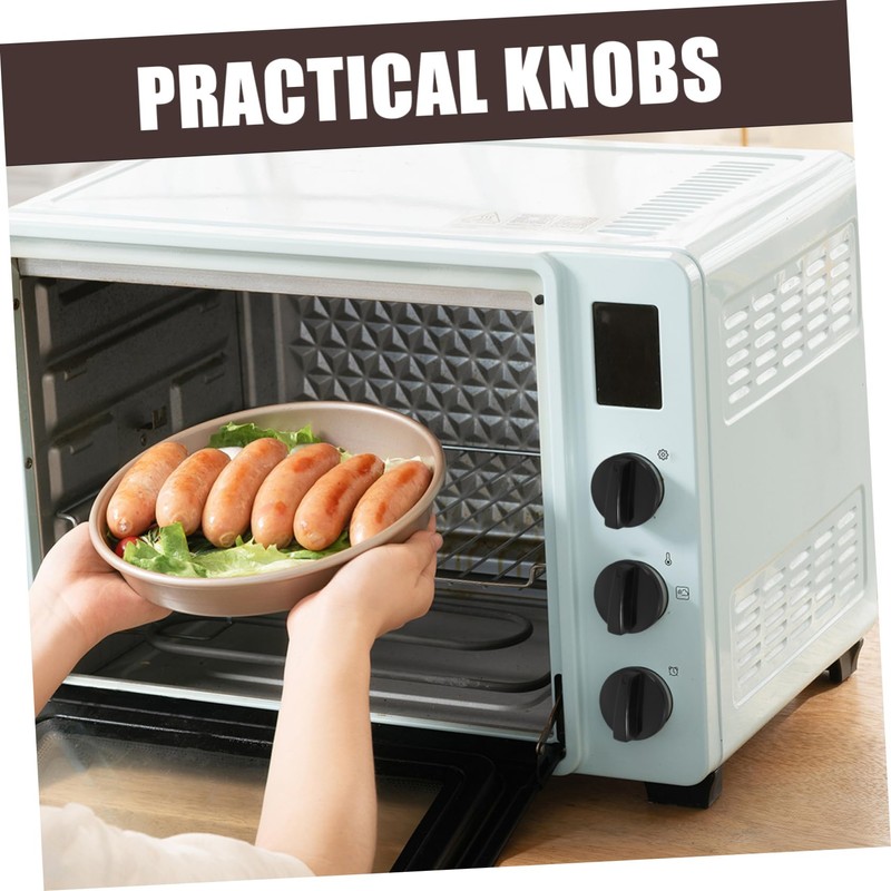 TEHAUX 2pcs Electric Oven Stove Knob Replacement Control Knobs for