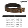 LEACOOLKEY Western Belt Strap for Men without Buckle 1.5" Wide