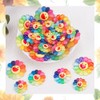 WSDMAVIS 40Pcs Cute Sunflower Charms Ornaments Flatback Rainbow Flower Resin