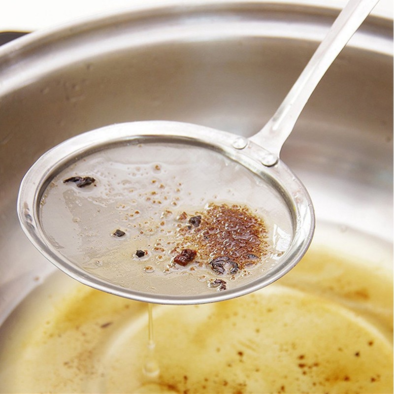 TEMCHY Hot Pot Fat Skimmer Spoon - Stainless Steel Fine