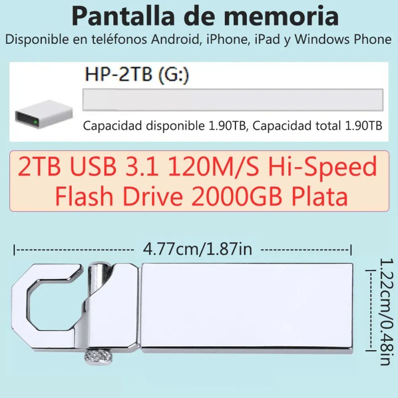 Unidad Flash 3.1 (2000 Gb) De Alta Velocidad Con Memoria