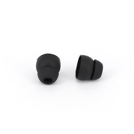 10pcs Black Double Flange Replacement Silicone Earbuds EarTips 4.1mm Connector(Fits PowerBeats 2 wireless)