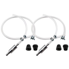 BVGACI 2 Sets Brake Bleeder Hose - One Way Check Valve Tube Bleeding Tool Kit for Motorcycle Clutch, Soft Tube with Metal Clips